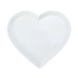 Mikasa Chalk Porcelain Heart Serving Platter, 30cm, White