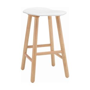 Modern Furniture Hetty 42x63cm Counter Stool - Oak + White