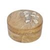 J.Elliot Home Ginkgo 15cm Round Wood Trinket Box - Natural