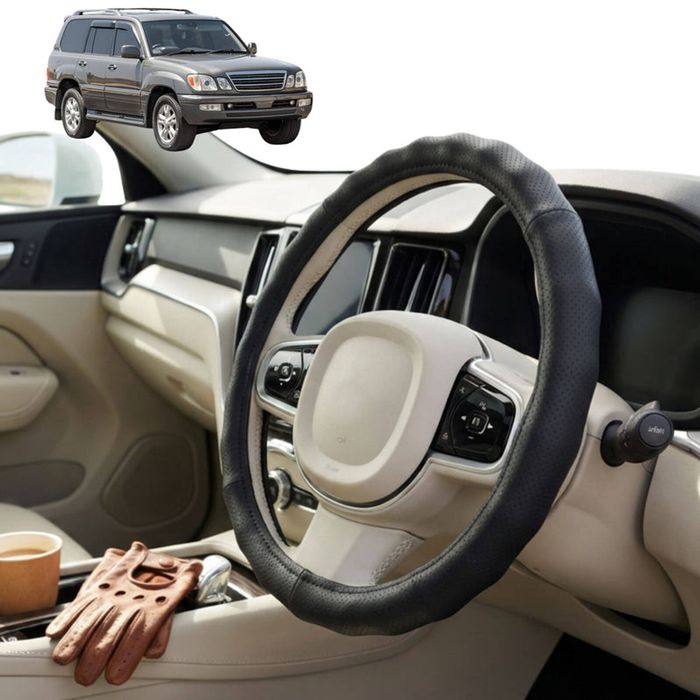 Australian Goose Steering Wheel Cover for Lexus LX 1998 - 2007 (J100) Circle Black