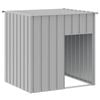 vidaXL Dog House Dog Kennel with Roof Dog Crate Light Grey Galvanised Steel 110x103x109 cm