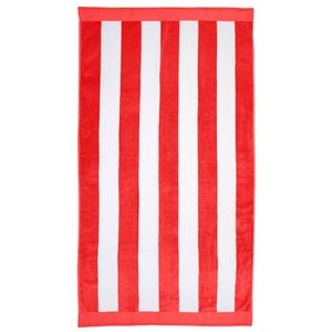 Bambury Classic Stripe Beach Towel - Poppy