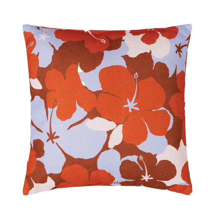 Mimosa 48cm x 48cm Resort Floral Blue Red Outdoor Cushion