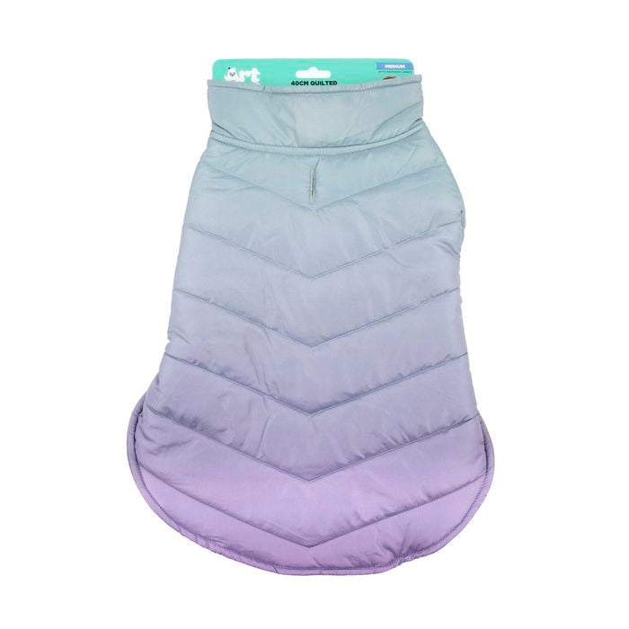 Art & Bob 40cm Lilac Ombre Medium Quilted Dog Jacket