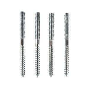 Everhang M8 x 100mm Zinc Plated Hanger Bolt - 4 Pack