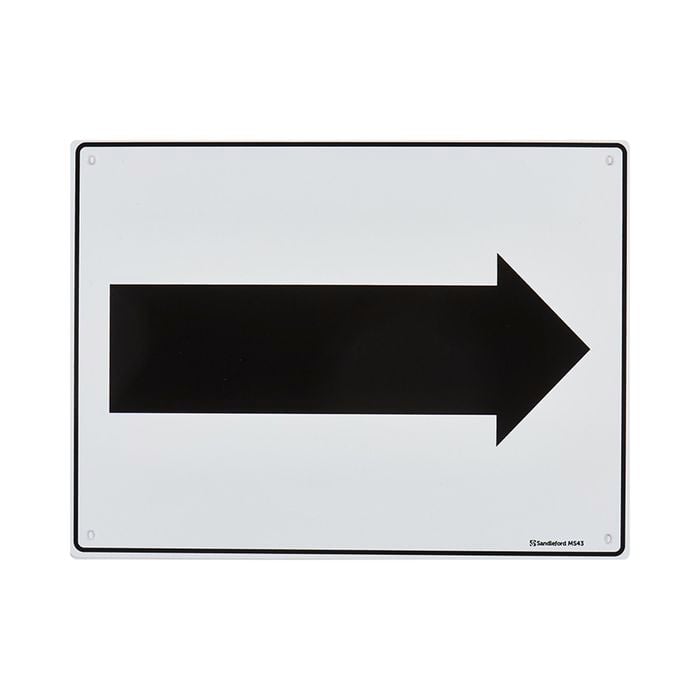 Sandleford 300 x 225mm Arrow Plastic Sign