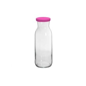 Fonte Glass Carafe With Pink Silicone Lid - 1.2Lt - LAV