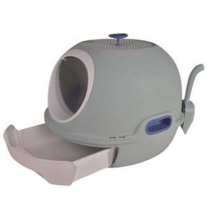 Yes4pets Hooded Cat Toilet Litter Box Tray House With Drawer And Scoop Blue
