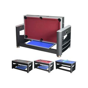 Leaf Living Versa 7ft Mdf 3-in-1 Pool Table/table Tennis Table/air Hockey Black Frame