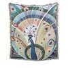 Anycozy Throw Blanket 130×160cm Peacock Double Sided Pattern Sofa Towel Outdoor Camping Mat