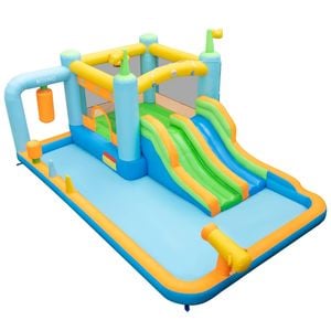 Costway Inflatable Slide Water Park Blowup Jumping Castle No Blower