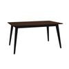 Kanaka 1.4 Rectangular Dining Table in Walnut MDF Timber Veneer Top and Black Solid Timber Legs