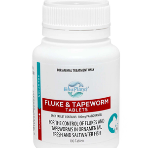 Blue Planet Fluke And Tapeworm Treatment 100 Tablets - Medication | Fresh Water | Parasites External
