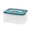Catzon Stackable Dumpling Box 4-Layer with Lid & Time Scale for Storage-Blue