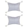 2PK Good Vibes Inflatable Beach Pillow With Tassels Mediterranean 40x29x13cm