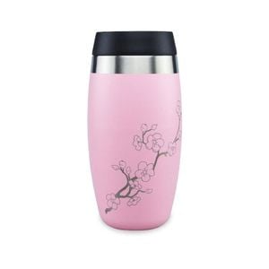 O'helo 400ml  To-go Tumbler With Etched Blossoms - Pink