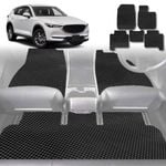 6D Diamond Car Floor Mats for Mazda CX-5 2012-2017-Full Set-Black-Outback GT