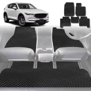 6D Diamond Car Floor Mats for Mazda CX-5 2012-2017-Full Set-Black-Outback GT