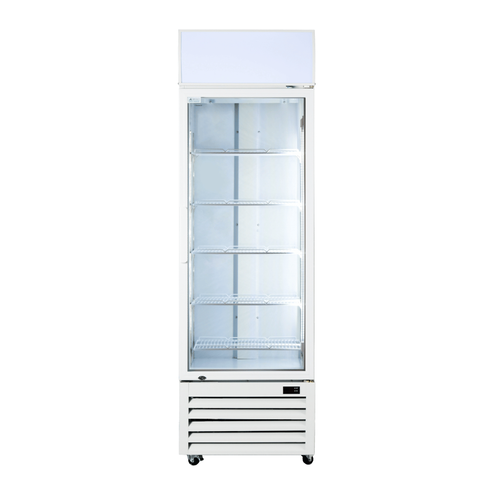 Thermaster Single Glass Door Black Colourbond Upright Drink Fridge - LG-540BP