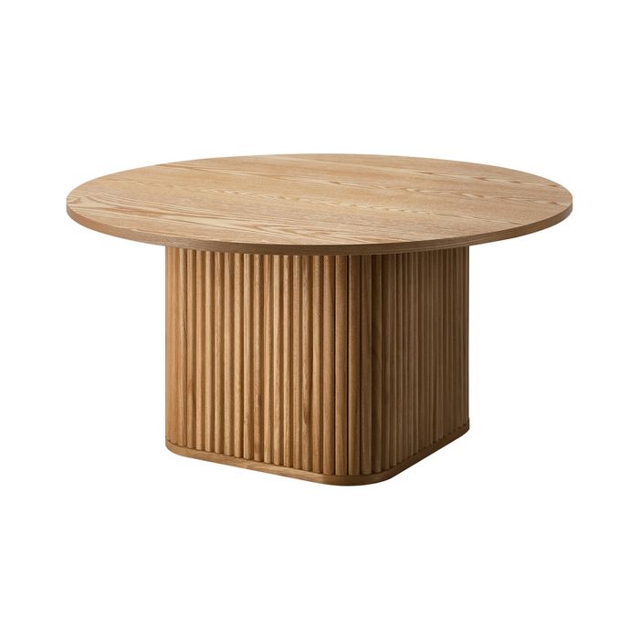 Oikiture Coffee Table Round Natural