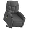 vidaXL Electric Stand up Massage Recliner Chair Armchair Dark Grey Fabric