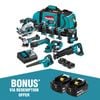 Makita 18V LXT 10 Piece 3x 5.0ah Combo Kit - DLX1058TX1
