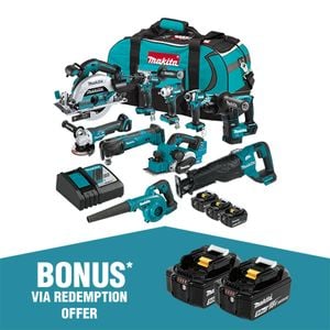 Makita 18V LXT 10 Piece 3x 5.0ah Combo Kit - DLX1058TX1
