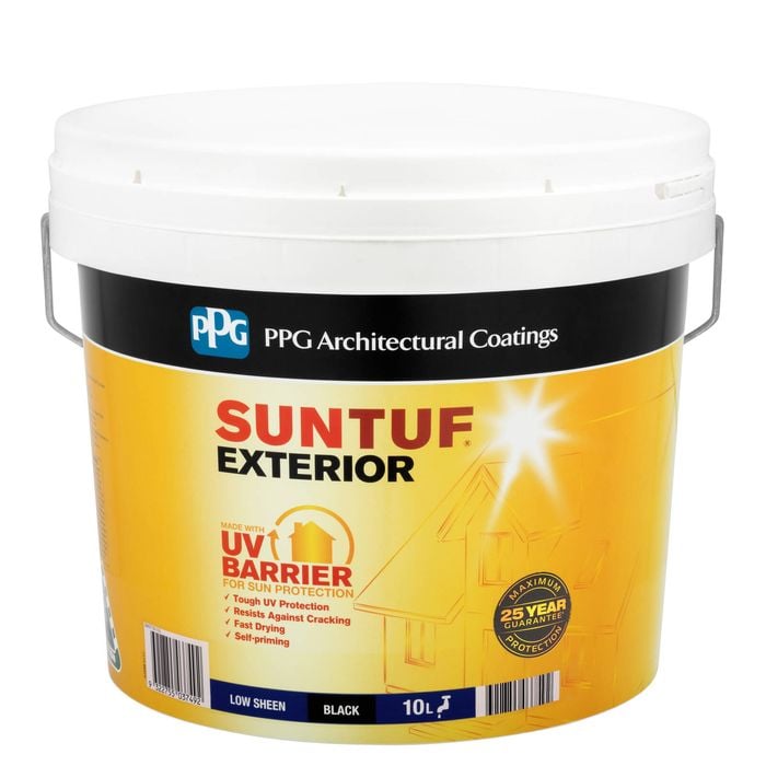 PPG Paints 10L Black Low Sheen SunTuf Exterior Paint
