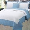 Georges Fine Linens Celeste Powder Blue Trim Bedspread Set King