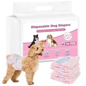 Advwin Female Dog Diapers Disposable Dog Wrap 50PCS