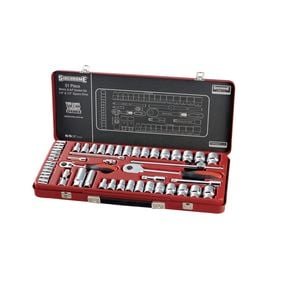 Sidchrome 1/4" & 1/2" Metric / AF Drive Socket Set - 51 Piece