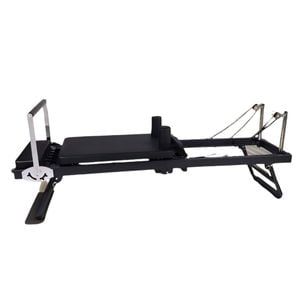 Topone Foldable Steel Frame Pilates Reformer Machine Perfect For Home Workouts - Beige/black - Black