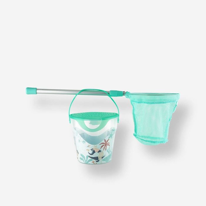 Decathlon - Fishing Discovery Kit Bucket And Landing Net - Mint - One Size