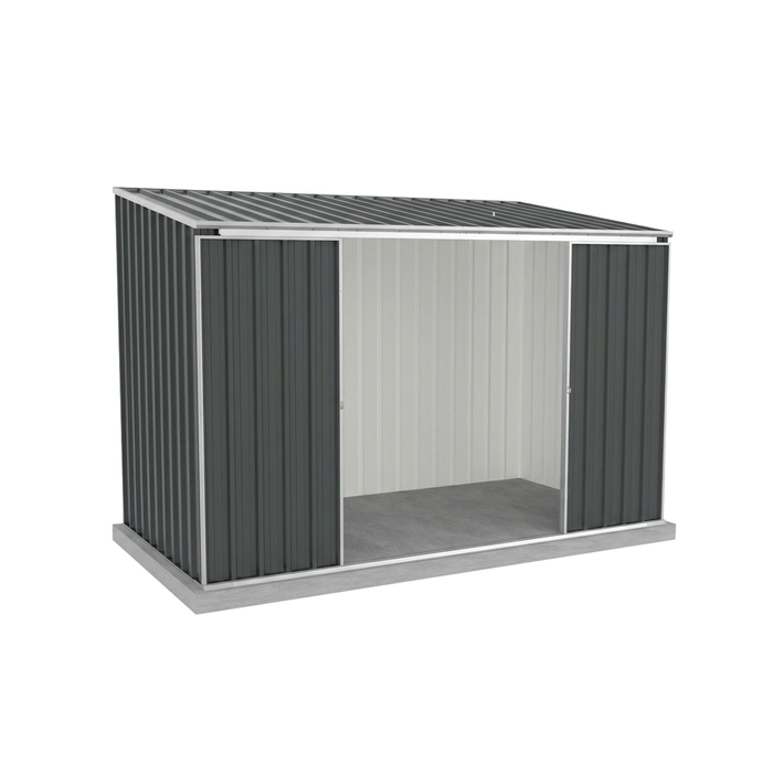 Absco Sheds 3.0 x 1.52 x 2.08m Monument Ezislider Double Sliding Door Garden Shed