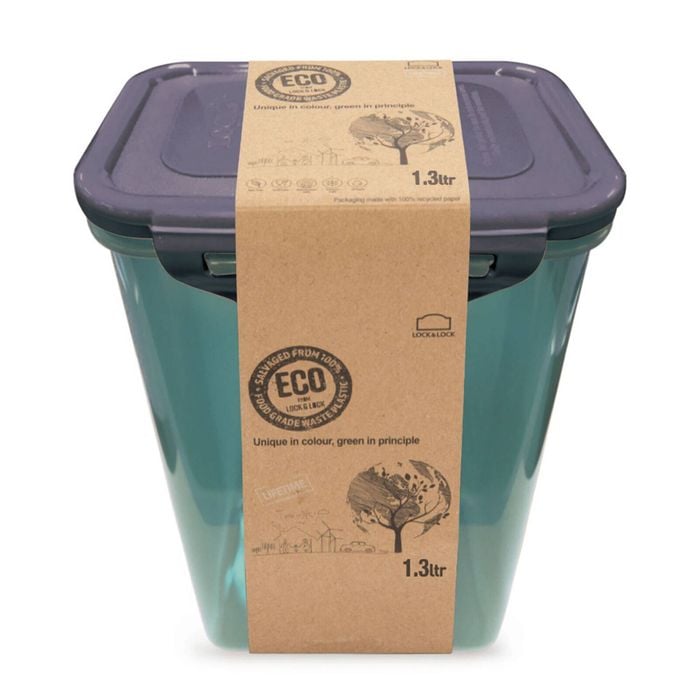 Locknlock 1.3L Eco Rectangle Airtight Food Container Travel/Pantry Set Tall