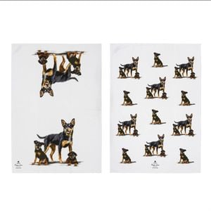 Ashdene Puppy Love Set of 2 Tea Towels - Kelpie