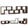 Costway 65” Tv Stand 3pcs Convertible Media Console Table Entertainment Unit Brown