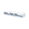 Lugna 183 x 1406 x 390mm White 1 x 3 Slim Storage Unit - White