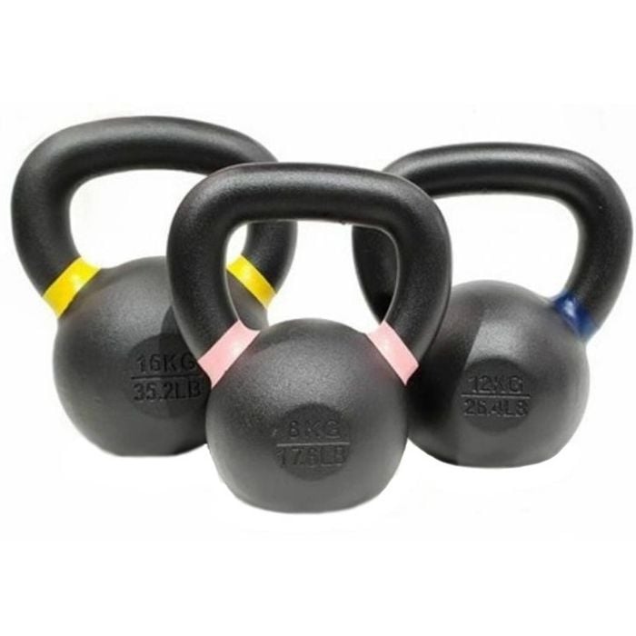 Morgan Powder Coated Kettlebell 3pcs Pack (8kg + 12kg + 16kg)