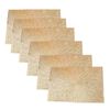 Catzon 6 Pcs Square Fireworks Pvc Placemats Hollowed-out Gold