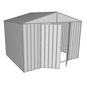 Build-a-Shed 3.0 x 2.3 x 2.3m Double Hinge Door Garden Shed - Zinc