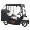 VEVOR Golf Cart Enclosure Black Polyester Driving with 4-Sided Transparent Windows 2 Passenger