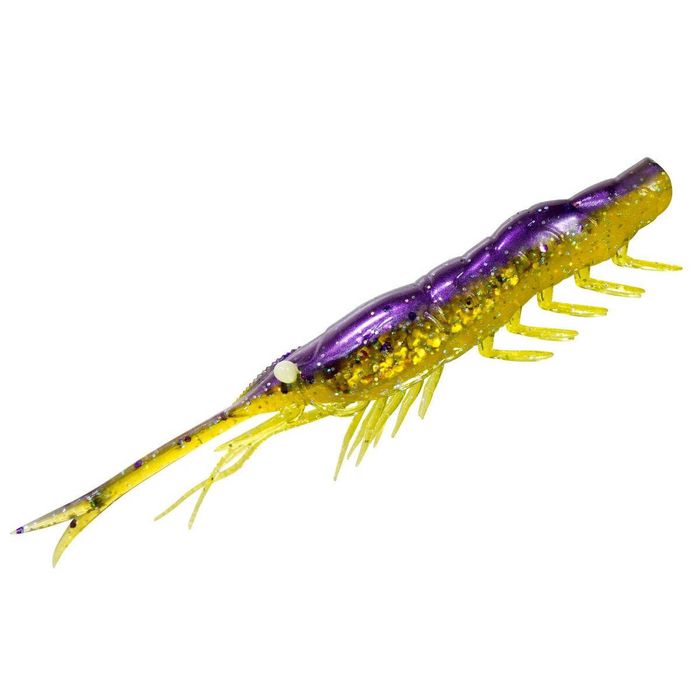Magbite Snatch Bite Shrimp 4" Soft Plastic Fishing Lure 11 Purple Shrimp