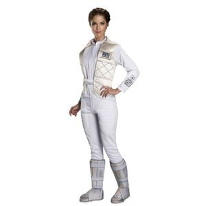 Princess Leia Hoth Halloween Costume Printed Jumpsuit for Adults, Small