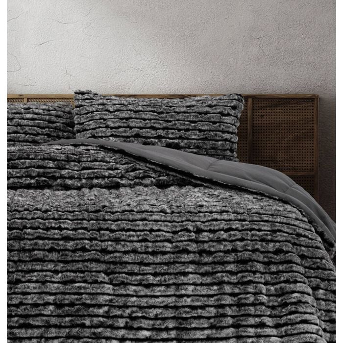 2pc Ardor Boudoir Single/Double Cole Comforter w/ Pillowcase Set Ash