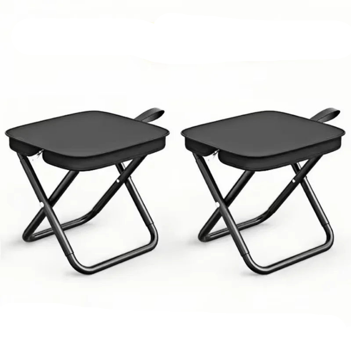 2pcs Portable Folding Backpack Stools Black - Bunnings Australia