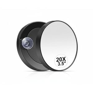 20x Magnifying Mirror with Suction Cup and Tweezers for Makeup - 3.5 Inches