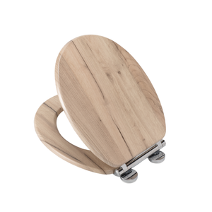 Croydex Flexi-Fix Corella Soft-Close Grey Oak Effect Toilet Seat