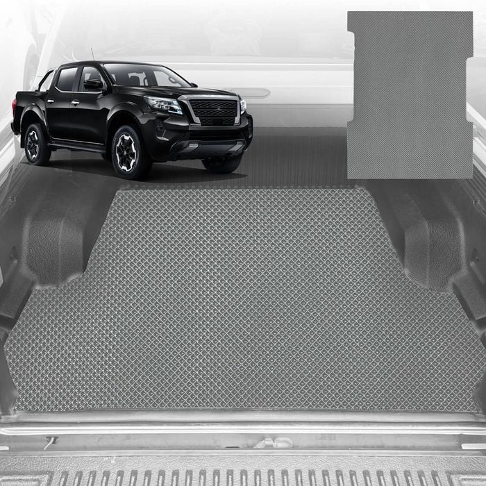 Ute Tub Mat for Nissan Navara Dual Cab NP300/D23 STX (Without Rear cup)2015-Current (w Spray on Liner or no Liner)-Grey