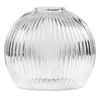 Brilliant 15cm Iris Vintage Ribbed Glass Shade For Pendant